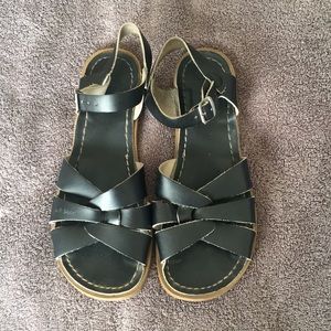 Black Salt Water Sandals by Hoy